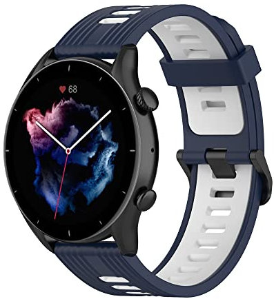 BoLuo - Correa de reloj para Huawei Watch GT Runner/Watch GT3 46 mm de silicona, correa con cierre de correa para Huami Amazfit GTR 3/Amazfit GTR 3 Pro/Amazfit GTR 2, Silicona