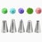 5 beccucci per tubazioni, in acciaio inox, grandi, per decorare torte, cupcake, biscotti, crema (1 m, 2A, 2D, 6B, 234)