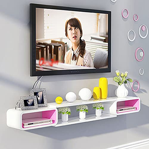 Wall-Mounted TV Cabinet,Floating Hutch Storage Cabinet,DVD Blu-Ray Player Satellite TV Box Cable Box Floating Frame Wall-Mounted Shelf/A / 140CM