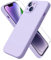 ACRONIX Compatible with iPhone 14 Case 6.1,with 1 x Screen Protector, Silky-Soft Touch Liquid Silicone Case Shockproof Rubber Cases Protection Cover for iPhone 14-Lilac