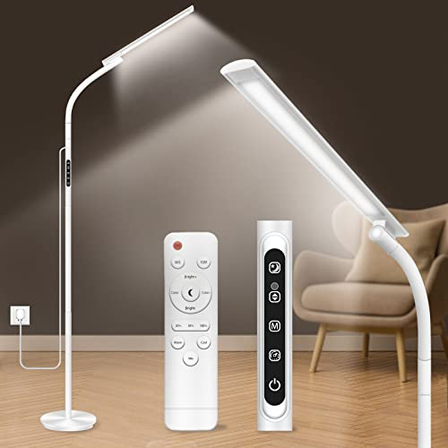 Trayvespace Lampada SAD, Lampada per Terapia Della Luce SAD 3 in 1, Lampada Terapia Luce con Telecomando e Controllo Tattile e Collo D'oca Regolabile per Lettura/Ufficio/Casa