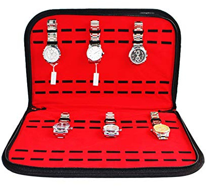 Restokki Scatola per orologi in pelle da 20 scomparti per riporre accessori di gioielli multiuso, resistente alla polvere e ai danni