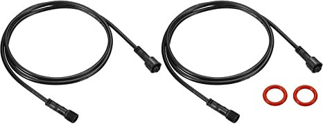 YOKIVE 2 Pcs 3 Pin Extension Cable Wire, Power Transmission Extension Equipment Connection, Great for LED Equipment, Car, Truck, Boat (Black, 3.28-Feet)