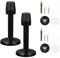 2 Pack Door Stoppers, Black Stainless Steel Wall Protector Home Door Stops with Rubber Buffer Bumper for Sound Dampening