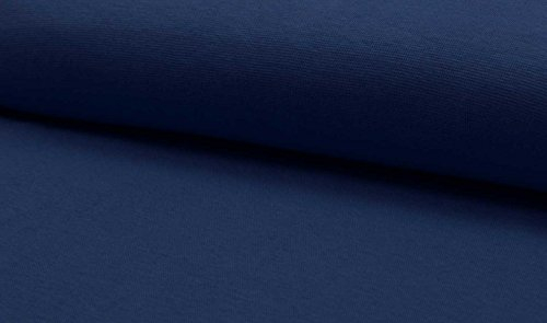 Jersey Stoff in Blau, Mittelblau als Meterware Nähen, 50 cm