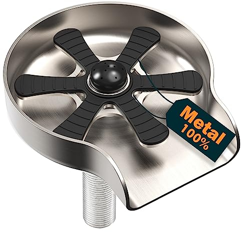 Lava Bicchieri Spruzzo - Acciaio Inossidabile Massiccio Lavabottiglie Sciacquatrice Bicchieri, Glass Rinser Pulisci Bicchieri a Spruzzo Lavabicchieri da Bar Professionale (Tappetini a 6 zampe)