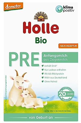 Holle Babyfood Bio Anfangsmilch, PRE aus Ziegenmilch von Geburt an, 400g (1)
