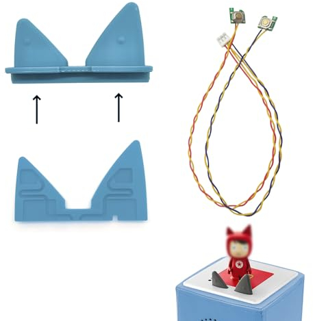 1 set outer ear, inner ear, cable Alternative Ersatz Kabel Enthalten elektronische Tasten (Kable) for Tonies Toniebox (Blau)