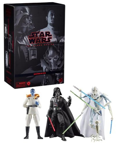 Star Wars The Black Series Darth Vader, Großadmiral Thrawn, General Grievous, Action-Sammelfiguren 3er-Pack, Skala 15 cm