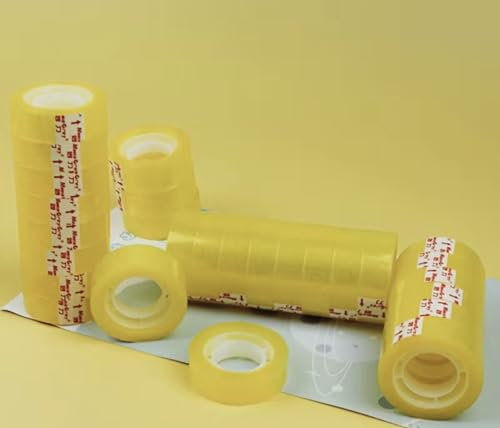MAKKAI Pack of 6 Mini Small Adhesive Tape Rolls Desk Home Office Sticky cellotape L30m x W18mm
