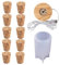 TOPBATHY 1 Set Flasche Nachtlicht Form Holz Kristall Epoxid Glühbirne