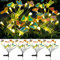 NEXVIN Solarlampen für Außen Garten, 4 Stück Glühwürmchen Gartenlichter Solarleuchten, 32LED Firefly Solar-Gartenlichter IP65 Wasserdicht für Garten, Fußweg, Hinterhöfe, Rasen, Balkon Deko