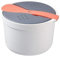 RUCUDIM Olla arrocera para microondas de 2 L, juego de vapor para microondas para el hogar, olla de arroz antiadherente y olla de vapor resistente a altas temperaturas con cuchara de arroz