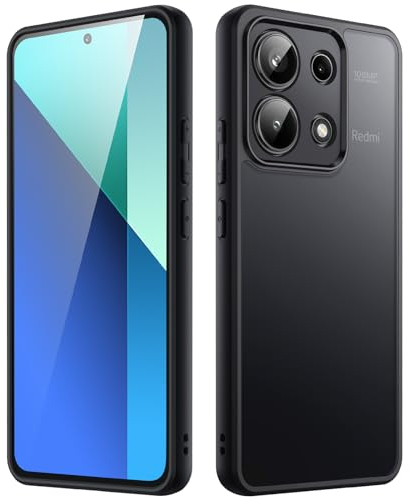 JETech Matt Hülle für Xiaomi Redmi Note 13 4G (Nicht Für 5G), Mattierte Durchscheinende Handyhülle Rückseite Dünn Schutzhülle, Anti-Fingerabdruck (Schwarz)