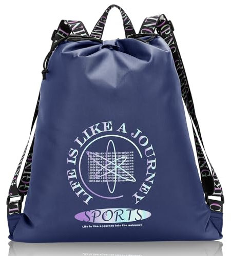 AiQInu Mochila Cuerdas,Bolsas de Cuerdas Hombre Mujer Mochila Deportiva Impermeable Ajustable Saco de Gimnasia para Deporte Gimnasio Yoga Nadar