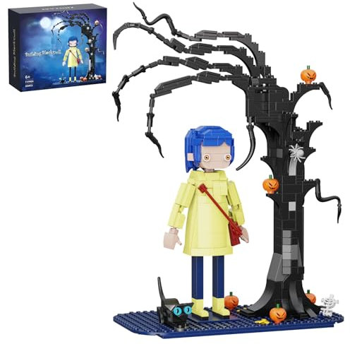 ZIQILIGHTING Set di costruzioni per gatti di Halloween - Giocattolo da collezione con bambole dei cartoni animati, bambini dai 6 anni in su appassionati di film (601 pcs)