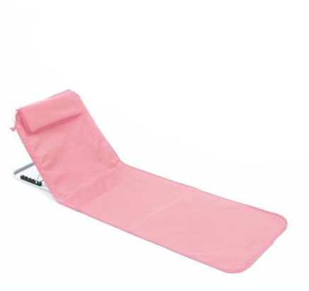 Chaises de Plage pour Adultes, chaises Longues Pliantes, Tapis de Plage Pliable à 5 Positions, Chaise Longue de Patio, chaises de Camping légères,Rose