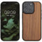 kwmobile Custodia Compatibile con Apple iPhone 16 Pro Cover - Protezione in Legno per Smartphone - Back Case con Bumper in Silicone TPU - marrone scuro