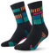 CEP - Laufsocken mit Kompression für Damen, The Run 4.0 Mid Cut Socks, mittellange Kompressionsstrümpfe, Größe III/M / 39-42, black/neon pink (LE)