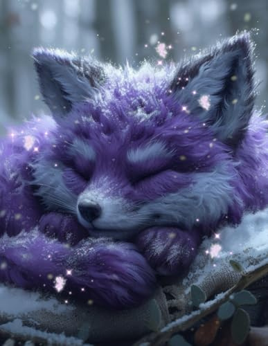 Enchanted Slumber: Purple Fox Notebook