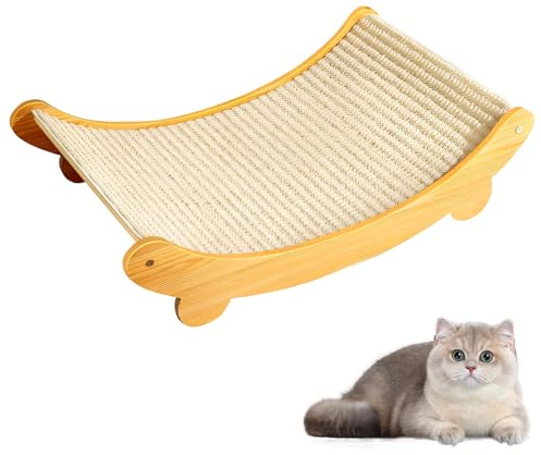 Kratzbrett Katzen, Sisal Kratzpappe für Katzen, Kratzbretter Katze, Lounge Katzensofa, Kratzbett für Katzen, Wiederverwendbares Kratzmatte Katze, Katzen Kratzmöbel (Kratzbett Groß)