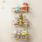 Gronda Hängeregal Kinder Bücherregal Spielzeug Wandregal Kinderzimmer 3er Set Kinderregal Mit Holzperlen Schaukel Design Schweberegal Holz für Spielzimmer Wohnzimmer Schlafzimmer Mädchen und Junge