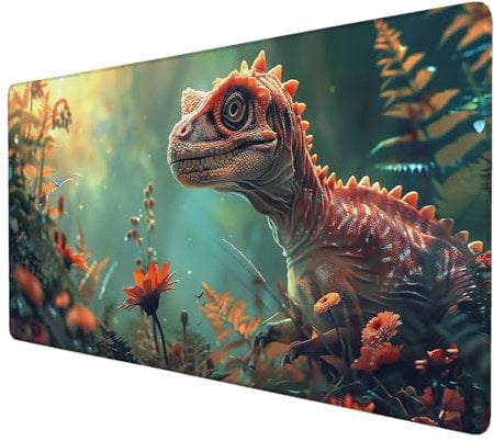 Mauspad Dinosaurier, Mauspad XXL 1500x600 mm, Großes Schreibtischunterlage mit Tier Motiv, Gaming Mousepad mit Einer Speziellen Oberfläche Verbessert Geschwindigkeit und Präzision, für Gaming, K-4