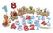 Woodily Wooden Toys - Geburtstagszug Holzeisenbahn Spielzeug ab 1-99 Jahr Geburtstagskerzen Junge Mädchen Geburtstagsteller Geburtstagskranz Geburtstagsring Nachhaltig Montessori Geburtstagsgeschenk