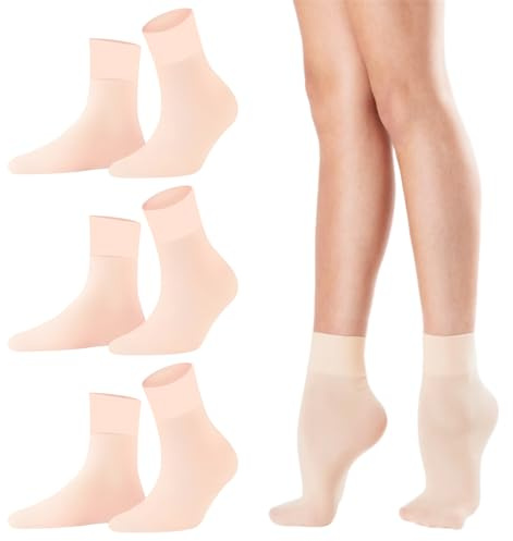 SAIIURV 3 Paar Rosa Ballettsocken für Mädchen, Kinder Atmungsaktive Elastische Ballett Tanz Socken Nahtlos Kindertanz Zubehör für Sport Yoga Gymnastik Workout
