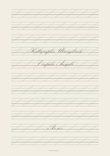 Kalligraphie-Übungsbuch – Einfache Ausgabe A5-Format