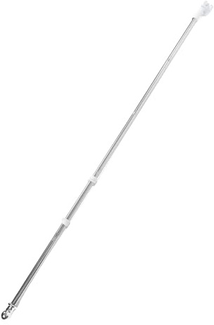 Jelquix Fahnenmast-Set, Verstellbarer Fahnenmast aus Edelstahl, 1,3 Bis 6 Fuß Mast mit 2 Fahnenringen, Schwarzer Halterung, Verdrehungsfreies Design, Ideal für den Außenbereich an Hauswänden, (SILVER)