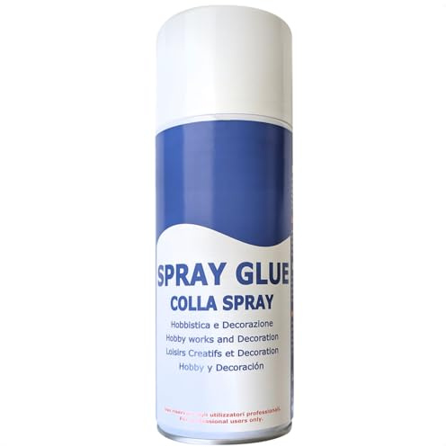 com-four® Sprühkleber 400 ml, Klebespray für Bastelarbeiten | Dekoration und DIY - Fixierspray mit starker Haftung ohne Fleckenbildung für Floristik - Modellbau und Hobbys