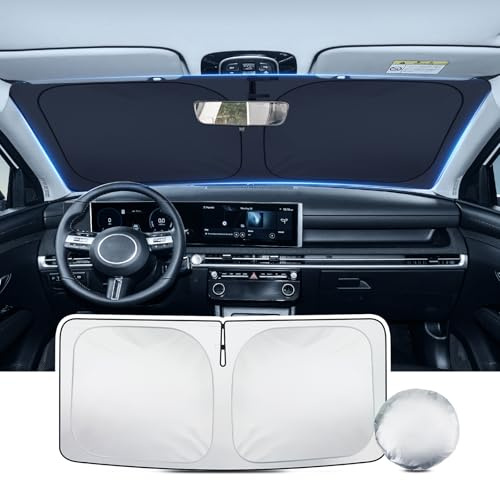 LANGBEAN [Actualizado] Parasol para Parabrisas Compatible con Hyundai Tucson 2022-2026, Parasol Plegable Bloquea Rayos UV & Calor, Protector Visor Solar Accesorio Verano