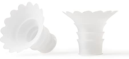 Elvie Wellengrößeneinsätze, 19 mm, 2 Stück, lebensmittelechte Silikon-Flanscheinsätze, BPA-frei, spülmaschinenfest, passend für 24 mm Brustschutz für Elvie Wave-Handfreie tragbare Pumpe