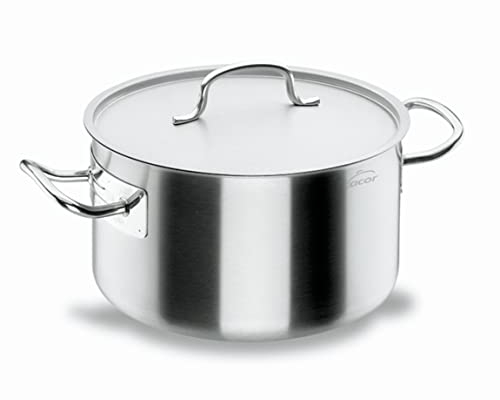 LACOR - 50051 - Cacerola Alta Con Tapa Chef Classic 50cm Inox