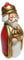 THUN® - Re Magio Baldassarre con Incenso - Versione Rossa - Statuine Presepe Classico - Ceramica - I Classici
