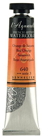SENNELIER L'Aquarelle French Watercolor, 21ml Tube, S3 Red Orange