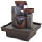 vidaXL Zimmerbrunnen mit LED Polyresin Springbrunnen Wasserspiel Dekobrunnen