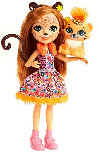 Enchantimals FJJ20 - Gepardenmädchen Cherish Cheetah Puppe, Spielzeug ab 4 Jahren