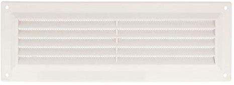 Lüftungsgitter Türlüftung Kunststoff Weiss Insektenschutzgitter 260mm x 90mm by MS Beschläge®