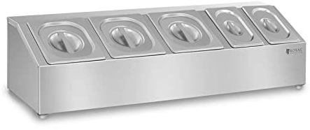 Royal Catering Soporte para Cubetas GN RCTS 1/6/1/9 (Acero inoxidable, para GN 1/6 und GN 1/9, Posibilidad de montaje en la pared, Apto para lavavajillas)
