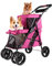Ibiyaya Doppel-Haustierbuggy für Hunde und Katzen, ideal für Doppel- oder mehrere Haustiere.