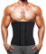 Junlan Ceinture de Sudation Abdominale pour Homme Minceur Gaine Amincissante Ventre Plat Invisible, Soutien du Dos (Black, L)