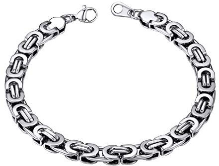 ChainsHouse silber Byzanitinscher Stil Armskette Punker Königarmband mit Geschenkebox für jungen und herren