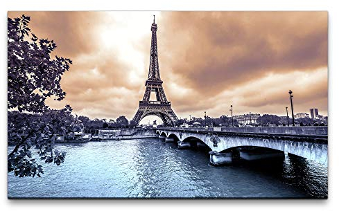 Bilder XXL Eiffelturm in Paris 120x70cm Wandbild auf Leinwand