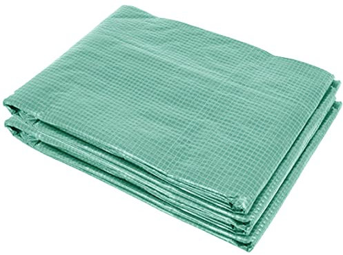 Outsunny Bâche de Rechange Serre Tunnel 6 m², bâche 3 x 2 x 2 m PE Anti-UV imperméable 6 fenêtres + Porte Enroulable zippée Vert