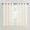 PONY DANCE Vorhänge im Landhausstil Leinenoptik Gardinen für Küche Deko Vorhang Halbtransparent Dunkelgrau Fenstergardinen, 2er Set H 137 x B 132 cm, Hellbeige