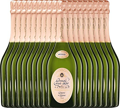 Aimery Grande Cuvée 1531 Rosé Crémant Brut von Sieur d'Arques - Schaumwein 18 x 0,75l VINELLO - 18er - Weinpaket inkl. kostenlosem VINELLO.weinausgießer