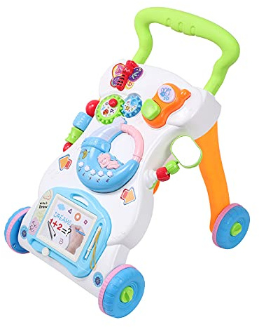 Sit to Stand Baby Walker with Music and Light, Push Toys for Learn to Walk