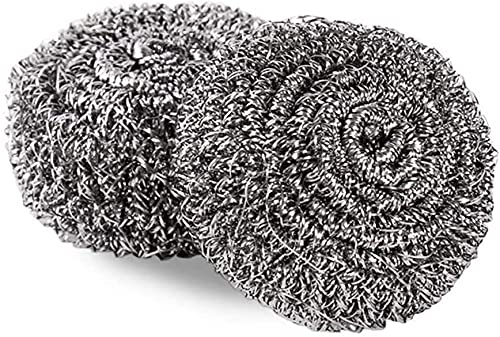 MAQA 10 pz Pagliette acciaio, Pagliette in metallo, Spugne abrasive per acciaio, Spugna antigrasso per pentole e stoviglie